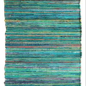 Tapis Chindi en coton Boho écologique Tapis de sol coloré fait à la main Décor de salon abordable - Product Image 2