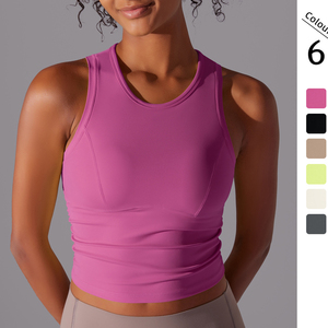 Débardeurs longs pour femmes, respirants, à séchage rapide, en polyester/coton, décontractés, unis - Product Image 5