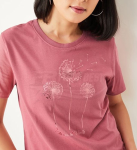 Camiseta Holgada de Poliéster y Algodón para Mujer, Ligera, Ecológica, de Secado Rápido, Transpirable, de Manga Corta, Lisa, Teñida, con Logotipo Tejido - Product Image 3