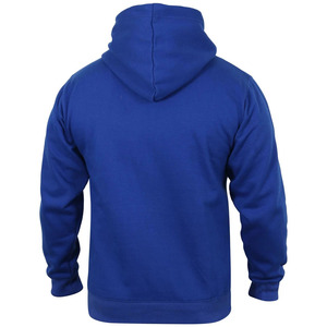 Sweat-shirt à capuche bleu royal pour homme, couleur unie, en molleton de coton, décontracté, pour l'automne, avec poche avant, coupe classique - Product Image 4