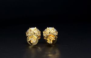AMBER JEWELS Pendientes Unisex de Oro Sólido de 14K y Chapado en Oro de 14K, Estilo Vintage para Compromiso, Boda o Fiesta, con Diamante Cultivado en Laboratorio de Corte Brillante, Certificado IGI - Product Image 3