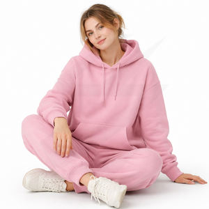 เสื้อฮู้ดดี้โอเวอร์ไซส์สำหรับผู้หญิง ผ้าฟลีซคอตตอนหนา 480gsm กระเป๋าจิงโจ้ แขนยาว อุ่นสบายสำหรับฤดูหนาว สไตล์ลำลอง ไซส์ใหญ่พิเศษ US EU MOQ ต่ำ - Product Image 2