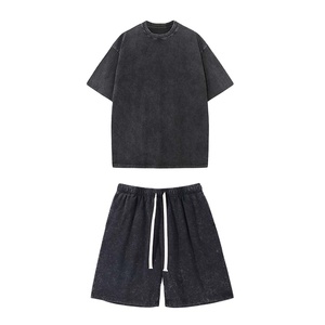 Conjunto Deportivo Casual de Otoño para Hombre, Personalizable, Transpirable, de 2 Piezas, Tejido de Punto Sólido, Poliéster/Algodón, Camiseta - Product Image 6