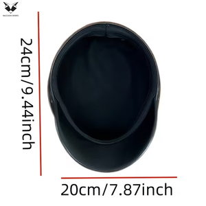 Casquettes en cuir noires personnalisées, nouvelle collection, design unique, meilleur fournisseur, prix de gros, fabriquées au Pakistan, pour tenues de club. - Product Image 3