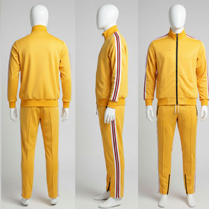 Conjunto Deportivo Econex Unisex Amarillo, Chaqueta Deportiva con Cierre y Cuello Alto, Estilo Deportivo, Transpirable, Color Sólido, 100% Algodón, 2 en 1, Adulto - Product Image 5