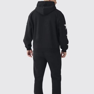 Hot Sale Hooded Cotton Tracksuit for Custom Logo Solid Colors Jogger Set Soft Fabric Breathable Quick Dry Urban - Product Image 3