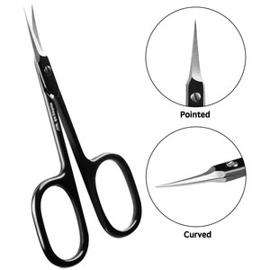 Tijeras para Recortar Uñas y Cutículas de Piel Seca, Tijeras de Precisión con Punta Curva Extra Fina para Recortar Cejas y Pestañas - Product Image 1