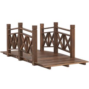 Pasarela Peatonal, Puente de Jardín de Madera, Elegantes Adornos de Jardín - Product Image 5