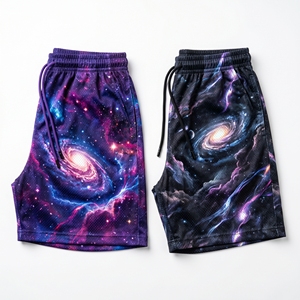 Shorts de sport pour hommes avec motif graphique de circuit imprimé cyberpunk personnalisé, sublimation, entraînement de basketball - Product Image 3