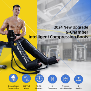Masseur pour les pieds et les jambes, manchon de compression d'air à 6 chambres, récupération musculaire multifonctionnelle, CE AS ALL STAR - Product Image 2