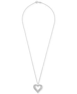 Collana pendente diamante cuore aperto 18 "(1/4 ct. T. w.) in argento Sterling, creato per | Macacy's - Product Image 3