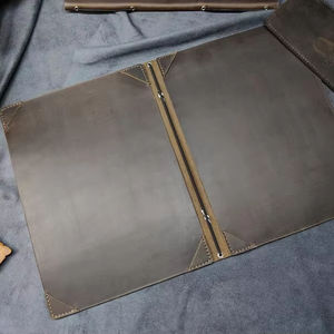 Porta Menús de Cuero Genuino de Lujo al por Mayor, con Funda Protectora, Fácil Cambio de Hojas, Resistente al Agua, OEM LMC-0219 - Product Image 1