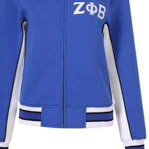 เสื้อแจ็คเก็ตวอร์มอัพ Zeta Phi Beta Blue Air Tech Fleece สำหรับผู้หญิง เสื้อแจ็คเก็ตซิปแบบสปอร์ต สไตล์กรีก สำหรับชมรมนักศึกษา เสื้อคลุมกีฬาแบบเบาสบาย สตรีทแวร์ - Product Image 6