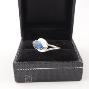 New Arrival 2026 Designer 925 Sterling Silver Plated <b>Brass</b> <b>Rings</b> Ocean Heart London Blue Topaz Gemstone Work <b>Ring</b> For Women - Product Image 2