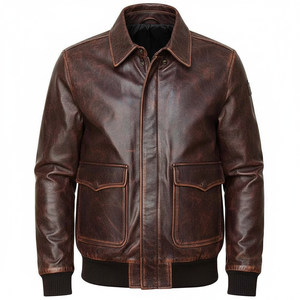 Design Your Own <b>Leather</b> Fashion <b>Jackets</b> High Quality Men <b>Leather</b> <b>Jacket</b> in Best Price <b>Long</b> Sleeve <b>Leather</b> <b>Jacket</b> - Product Image 1