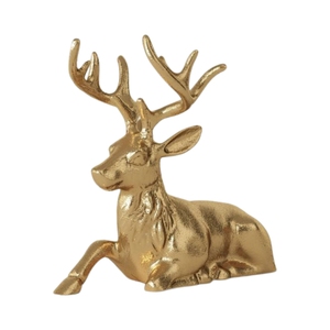 Renne décoratif en aluminium doré poli, idéal pour les cadeaux de Noël, les cadeaux de baptême et la décoration de bureau. - Product Image 1
