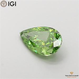 Diamante Cultivado en Laboratorio con Certificado IGI, Color Verde Intenso, Claridad VVS2, Corte Pera de 2.00 Quilates, Ideal para Anillo Solitario - Product Image 5