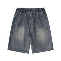 Shorts en jean décontractés pour hommes, personnalisés, écologiques, avec logo imprimé sur le devant, style streetwear estival