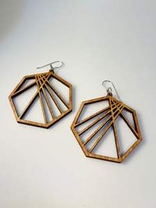 Pendientes de Madera Geométricos Hechos a Mano en India, Tamaño y Forma Personalizados, Joyería de Moda para Mujer, Diseño de Alta Calidad - Product Image 6