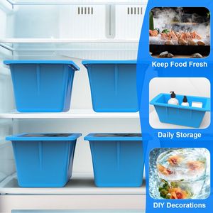 Set di 2 Stampi in Silicone da 6,6 Libbre per Congelatore, Stampi per Blocchi di Ghiaccio e Stampi per Ghiaccioli, per Bagno di Ghiaccio, Zuppa, Congelamento di Frutti di Mare e Decorazioni Fai-da-Te - Product Image 4