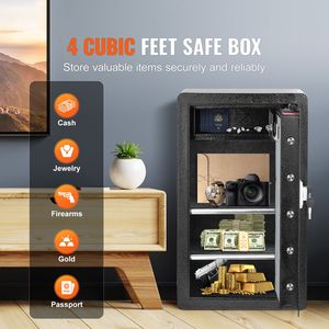 Armadietto Ignifugo a Singola Porta da 4,0 Piedi Cubi con Serratura a Chiave e Accesso con Password, Luce LED, Portachiavi e 2 Ripiani - Product Image 2