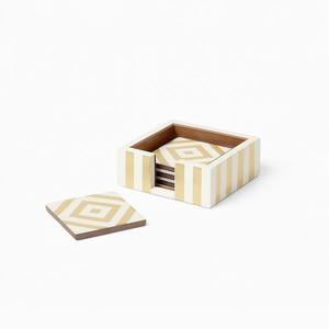 Decorative Bone Inlay Bohemian Style Eco-Friendly Lightweight Handmade <b>Drink</b> <b>Coaster</b> for Elegant Home Living Room Decor - Product Image 3