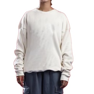 เสื้อสเวตเตอร์คอกลมแขนยาวผ้าฝ้าย100% สำหรับผู้หญิงเสื้อมีฮู้ดโอเวอร์ไซส์แบบลำลองสำหรับผู้หญิงใช้ได้ทั้งชายและหญิงรุ่นพื้นฐาน - Product Image 3