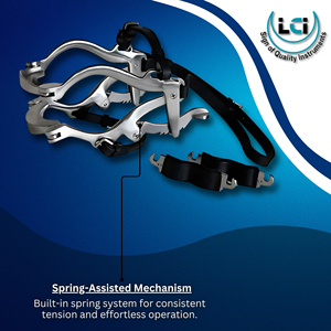Full Mouth Speculum Horse Mouth Gag Equine Dental Speculum Stainless Steel Horse Mouth Gag with Adjustable Leather Straps by LCI - Product Image 4