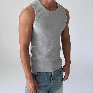 Débardeur tendance pour homme, débardeur décontracté en tricot pour le sport, la remise en forme, la salle de sport, couche de base pour le printemps et l'été, nouveaux gilets américains - Product Image 4