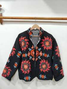 Manufacturer Embroidery Suzani Autumn Jacket Cotton Suzani Jacket Bohemian <b>Women</b> Suzani <b>Coat</b> Embroidered Cotton Suzani Jacket - Product Image 6