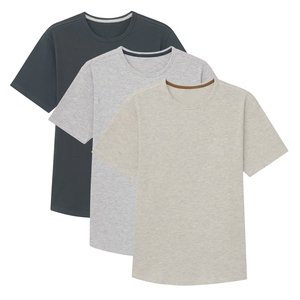 T-shirt col rond bio pour homme en jersey de coton, t-shirts homme à manches courtes, t-shirt col rond été - Product Image 1