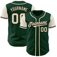 Vente en gros directe OMMIZ INDUSTRY Maillot de baseball personnalisé vert-noir authentique bicolore