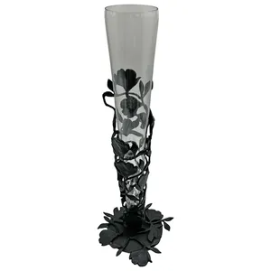 Jarrón de Flores de Hierro Forjado Hecho a Mano, Decoración Rústica para Mesa, para Bodas, Sala de Estar, Dormitorio, Oficina, Hotel, Resort, Restaurante - Product Image 3