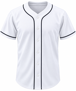 Camiseta de Béisbol Personalizada para Hombre y Mujer, con Botones, Cuello en V, Poliéster, Uniforme de Equipo, Ropa Deportiva Sublimada - Product Image 1