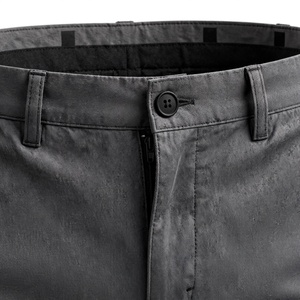 Shorts Bermuda Homme Gris Foncé Taille Mi-Haute Élastique Décontracté Couleur Unie Tricoté Imperméable Polyester/Coton avec Poches - Product Image 6