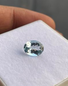 Aguamarina natural facetada de corte ovalado, aguamarina limpia para uso en joyería. - Product Image 3