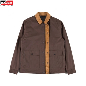 Veste de travail en toile coupe moderne, uniforme de travail robuste avec coutures renforcées, OEM disponible - Product Image 1