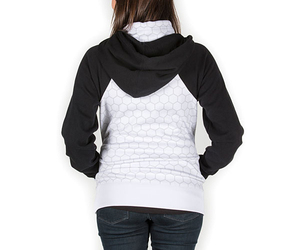 Sudadera con capucha para mujer al por mayor de Outfitize International, con abertura lateral, corte holgado, estilo casual, con impresión de logotipo personalizado, ropa al por mayor. - Product Image 4