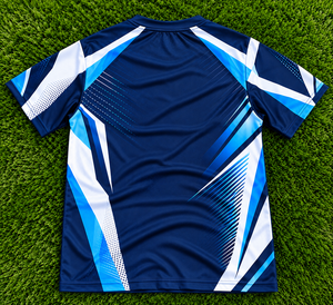 T-shirt de sport pour homme à sublimation, manches courtes, col rond, motif géométrique, noir, rouge, blanc, grande taille, 100 % polyester, coupe classique - Product Image 6