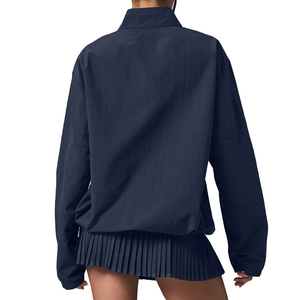 Ensemble de survêtement et jupe de tennis en nylon léger de haute qualité pour femme, ensemble 2 pièces coupe-vent, option OEM personnalisée - Product Image 2