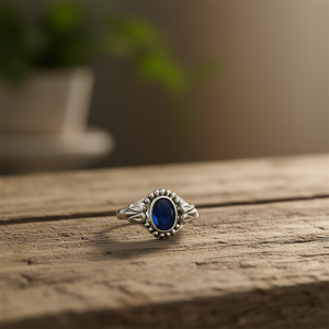 Anillo de Moda con Zafiro Delicado de 2.8 Gramos, Diseño Elegante - Product Image 3