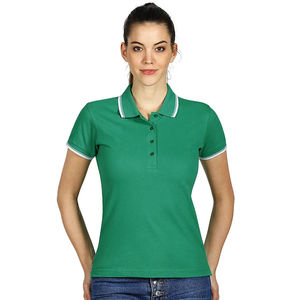 เสื้อโปโลทรงเข้ารูปสั่งทำขายส่งสำหรับผู้หญิงไซส์พลัส แฟชั่นชุดกีฬาลำลอง ผลิตจากผ้าโพลีเอสเตอร์/คอตตอน - Product Image 3