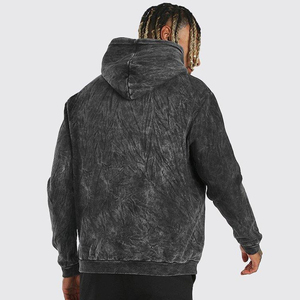 Hoodies amples effet délavé très tendance, streetwear de haute qualité, 100% coton French Terry épais, effet délavé - Product Image 4
