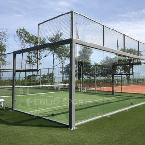 2V2 <span class=keywords><strong>1V1</strong></span> 10*20ม. สนามเทนนิสกลางแจ้งกระจกนิรภัย12มม. กันระเบิดโลโก้ออกแบบได้ตามต้องการ - Product Image 2