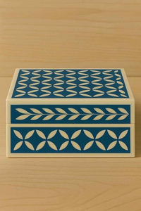 Boîte de rangement pour bijoux en os incrusté, design mosaïque florale, boîtes en bois de luxe et panneaux muraux – Vente en gros - Product Image 4