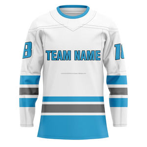Maillot de hockey professionnel personnalisé 100% polyester respirant unisexe vêtements de sport broderie impression directe d'usine ensembles - Product Image 2
