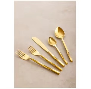 Royal Dining Gold Brass Eco-Friendly Modern Cutlery Set Premium Flatware <b>Utensil</b> Collection Elegant Table Setting for Restaurant - Product Image 4