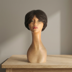 Pelucas de cabello humano cortas con densidad del 130%, tamaño promedio, cabello humano indio, cabello Remy, cabello Taz, hechas en Bangladesh. - Product Image 6
