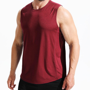 Débardeur décontracté en maille pour homme, 100 % polyester, respirant, écologique, séchage rapide, col rond, uni, sans manches - Product Image 6