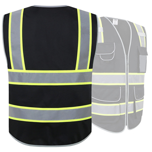 Premium Safety Vest With Clear ID Pocket Multiple Storage Compartments Reflective Stripes For Project Safety Use - Product Image 6